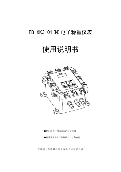 FB-XK3101(N)电子称重仪表使用说明书