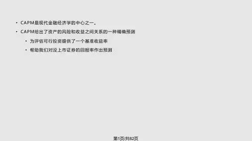 资本资产定价CAPM理论PPT课件