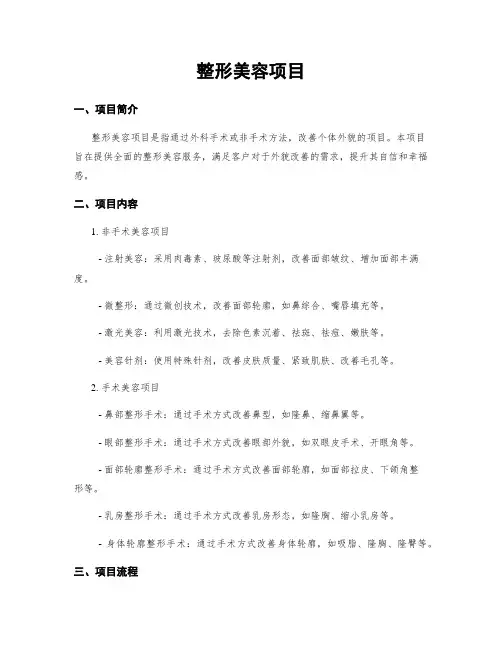 整形美容项目
