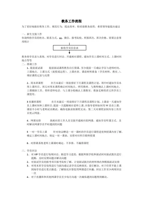 教务工作流程