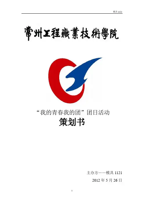 我的青春我的团策划书