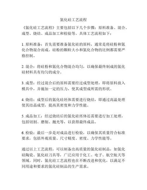 氮化硅工艺流程
