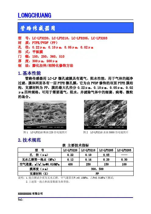 几种医用滤膜