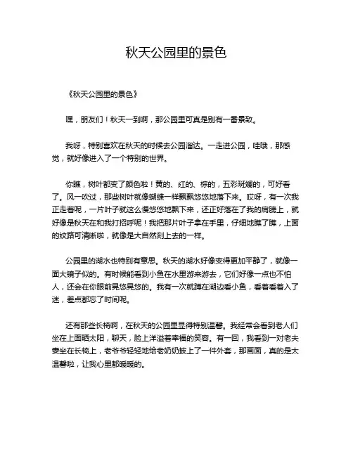 秋天公园里的景色