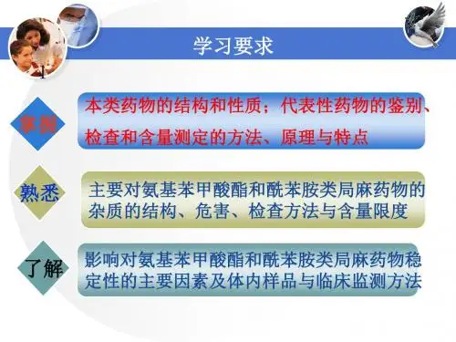 药物分析-对氨基苯甲酸酯和酰苯胺类