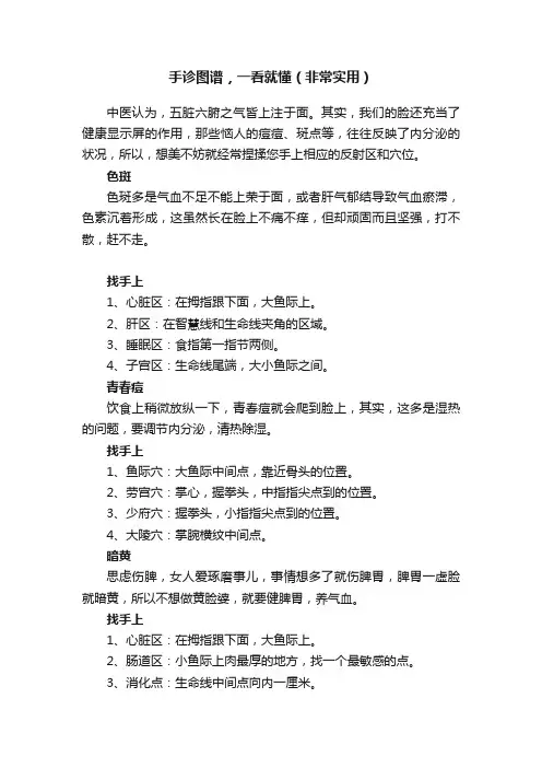 手诊图谱，一看就懂（非常实用）