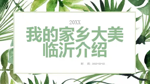 我的家乡大美临沂介绍