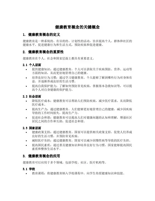 健康教育概念
