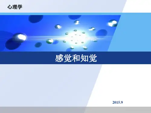 心理学基础——2感觉知觉和观察力的培养