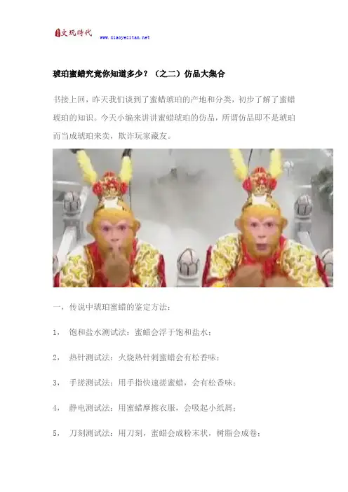 琥珀蜜蜡究竟你知道多少？(之二)仿品大集合