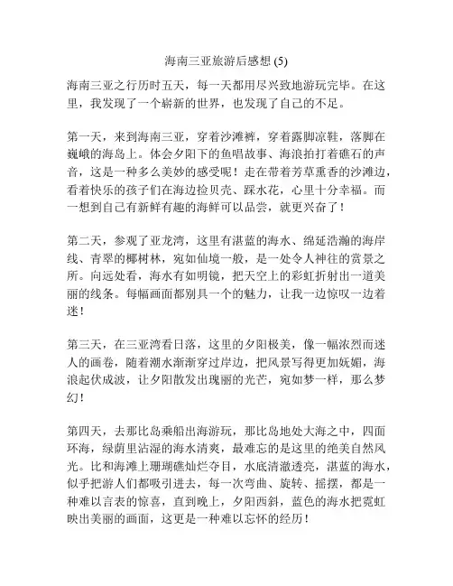 海南三亚旅游后感想 (5)