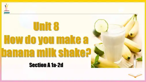 Unit8SectionA1a-2d课件人教版英语八年级上册2