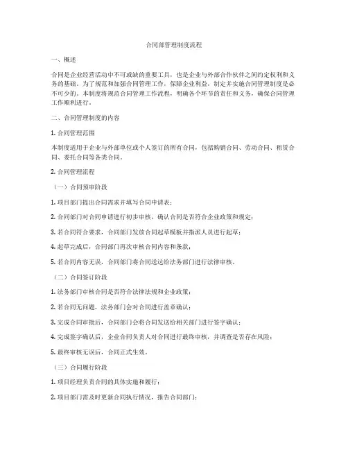 合同部管理制度流程