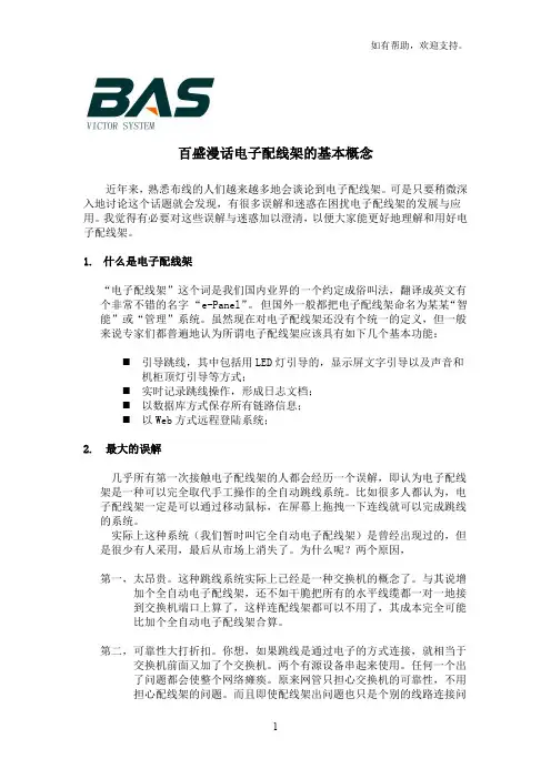 美国百盛漫话电子配线架
