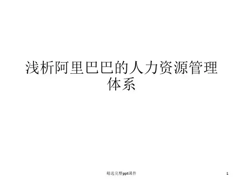 浅析阿里巴巴的人力资源管理