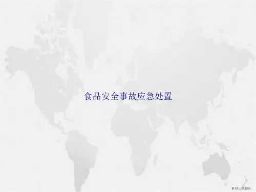 食品安全事故应急处置讲课文档