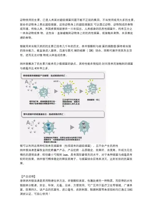 畜牧业专用纳米银抗菌剂