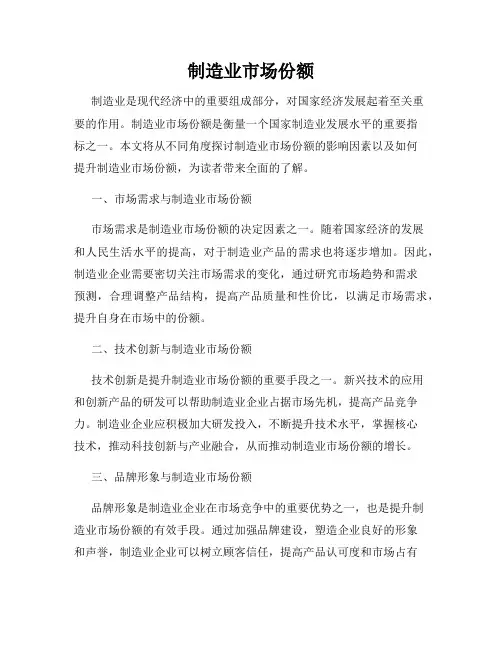 制造业市场份额