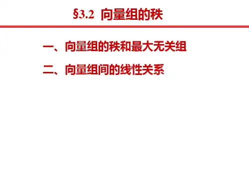 线性代数—3.2 向量组的秩