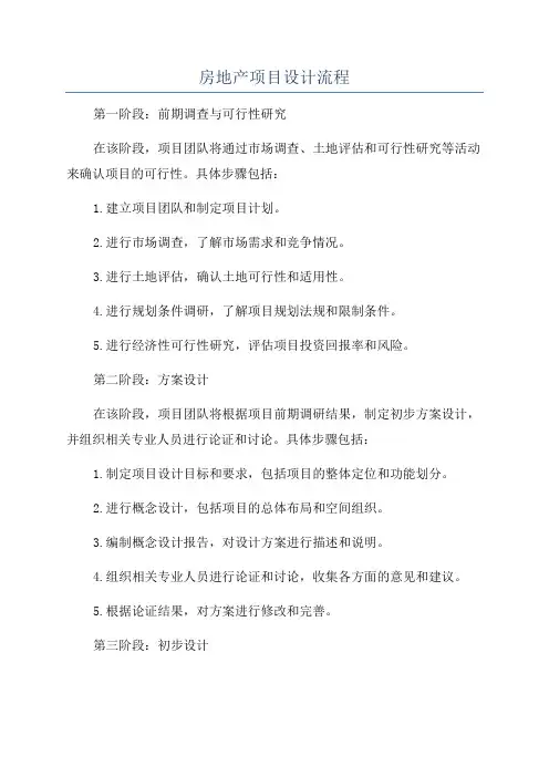 房地产项目设计流程