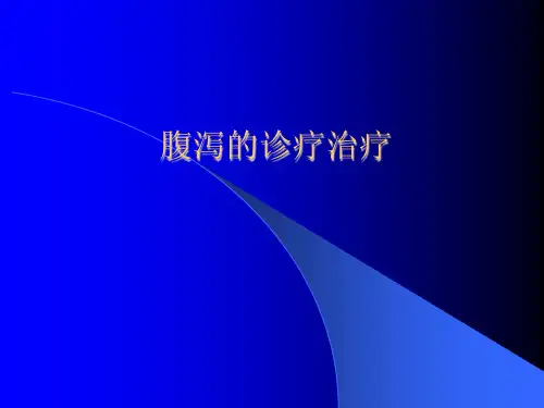 腹泻的诊疗治疗