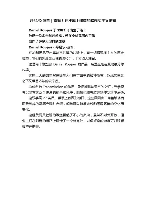 丹尼尔·波普丨震撼！在沙漠上建造的超现实主义雕塑
