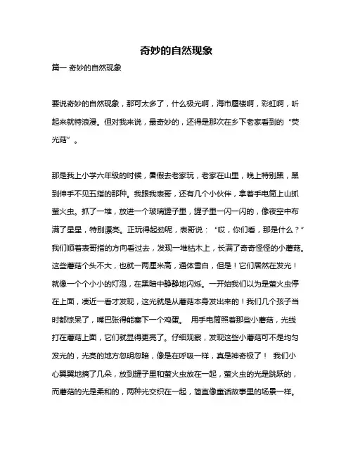 作文《奇妙的自然现象》