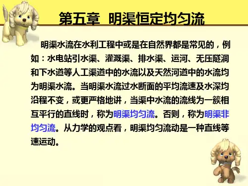 水力学基础课件——第五章  明渠恒定均匀流