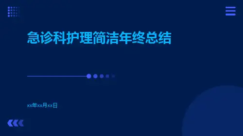 急诊科护理简洁年终总结PPT