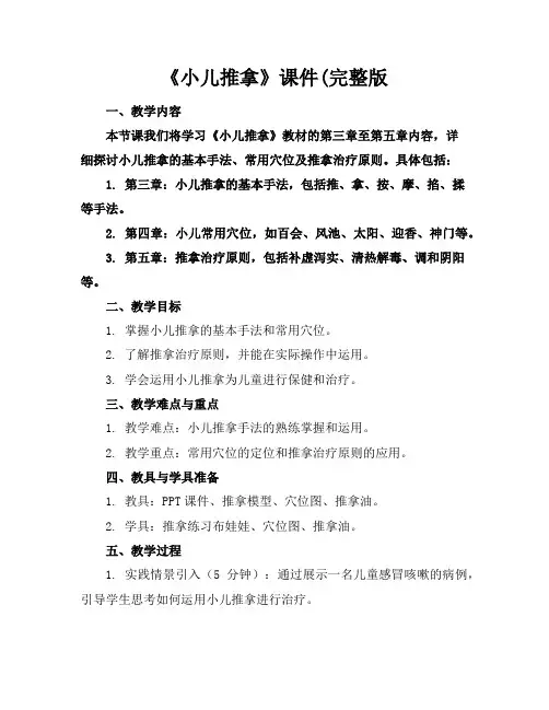 《小儿推拿》课件(完整版