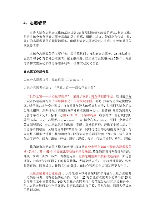志愿者详细描述