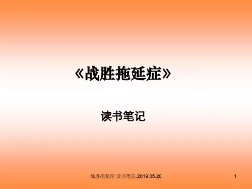 战胜拖延症  读书笔记21页