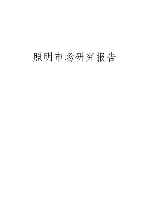 灯具市场调研报告书