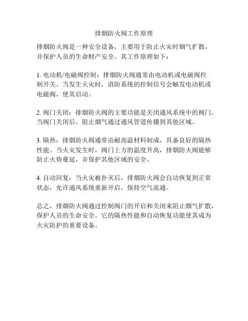 排烟防火阀工作原理