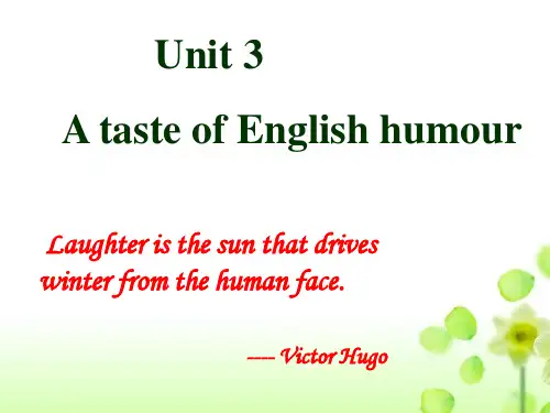 新人教必修四 Unit 3 A taste of English humor-Reading[课件]