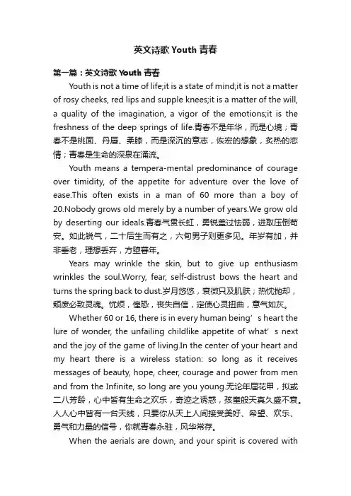 英文诗歌Youth青春