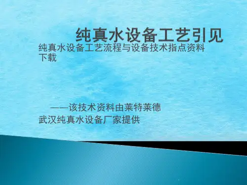 纯净水设备最新的系统工艺流程介绍分析资料ppt课件