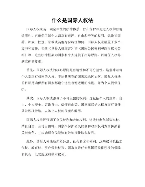 什么是国际人权法