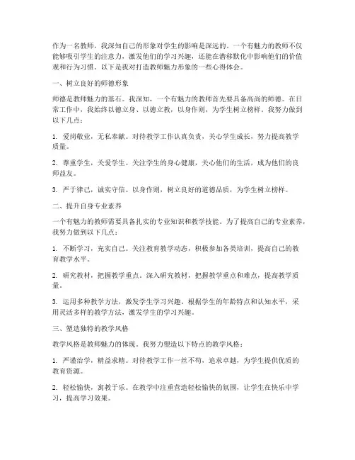 打造教师魅力形象心得体会