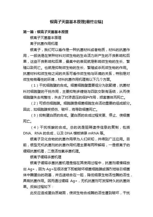 银离子灭菌基本原理[最终定稿]