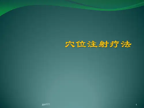 穴位注射疗法  ppt课件