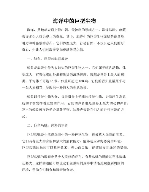 海洋中的巨型生物