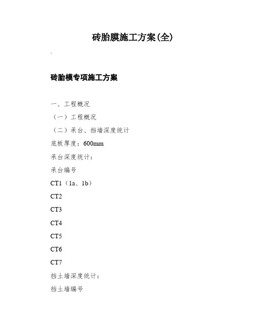砖胎膜施工方案(全)