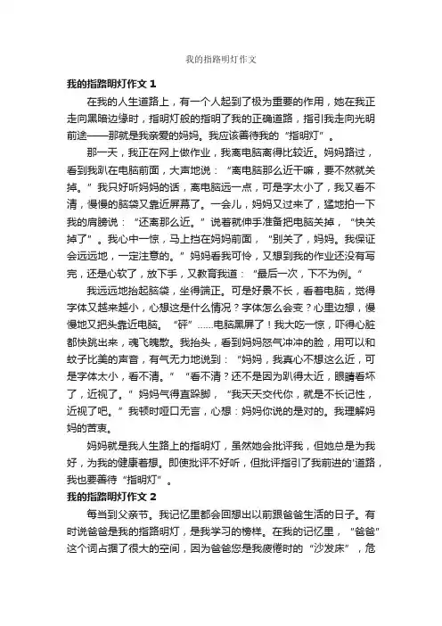 我的指路明灯作文