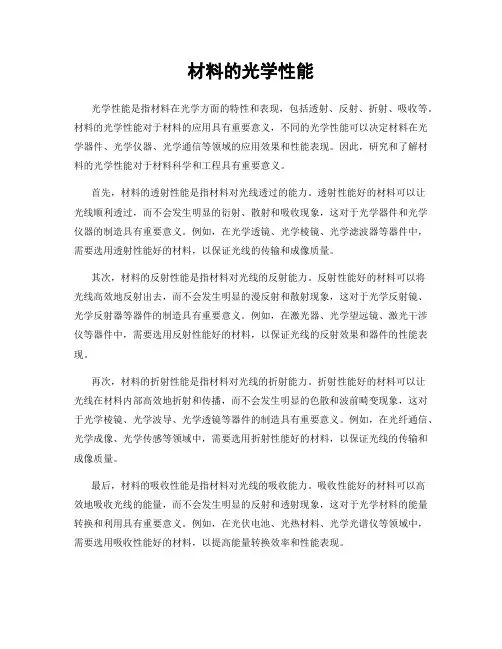 材料的光学性能