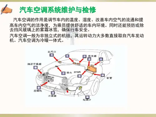 汽车空调系统维护与检修