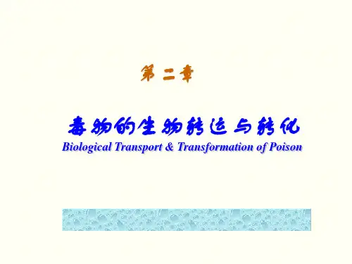 外来化合物的生物转运与转化