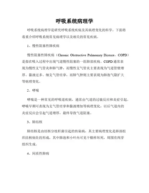 呼吸系统病理学