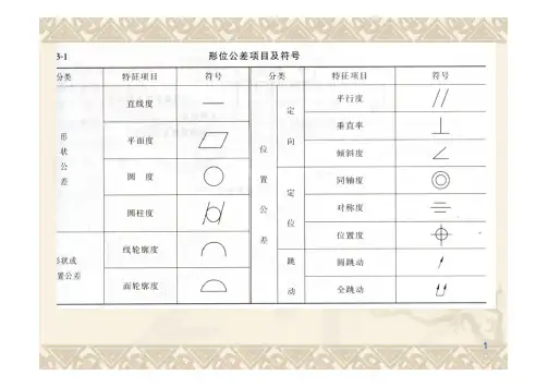 形位公差的标注及公差原则