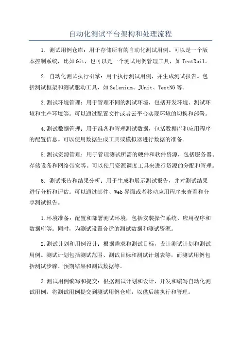 自动化测试平台架构和处理流程